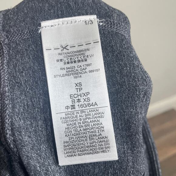 Gapfit XS Activewear Slim Straight Ankle Leggings Pants Gray Stretch - Picture 7 of 11